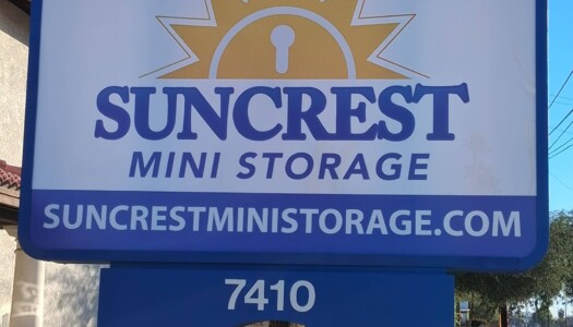 Large signage at Suncrest Mini Storage